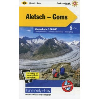 25 Aletsch Ltschental Goms 1 : 60 000