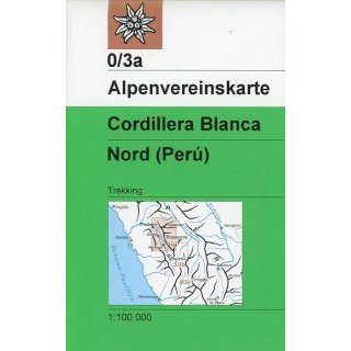 DAV Alpenvereinskarte 0/3A Cordillera Blanca Nordteil 1 : 100.000