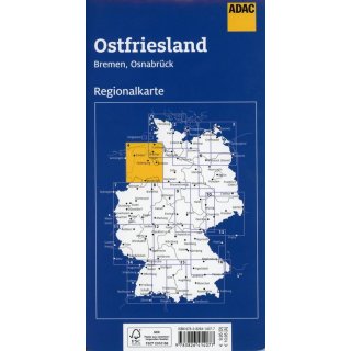 Ostfriesland, Bremen, Osnabrck 1:150.000