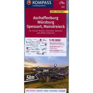 FK 3351 Aschaffenburg, Wrzburg, Spessart, Maindreieck 1:70.000