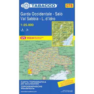 078 Garda Occidentale - Sal - Val Sabbia - L. dldro 1:25.000