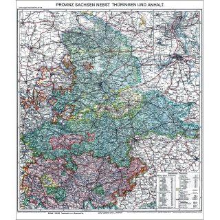 Provinz Sachsen nebst Thringen und Anhalt im Deutschen Reich - um 1913