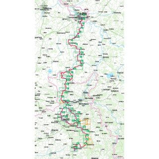 BahnRadRoute Weser-Lippe 1:50.000
