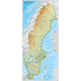 Schweden Wandkarte1:900 000