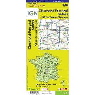 148 Clermont-Ferrand / Salers 1:100.000