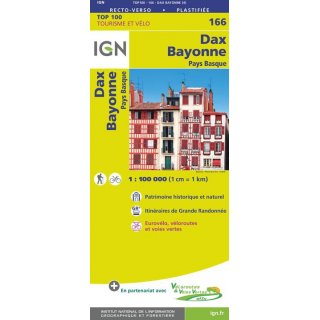 166 Pau / Bayonne 1:100.000