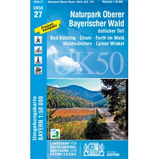 UK 50-27   Naturpark Oberer Bayerischer Wald, stl. Teil 1:50.000