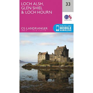 No.  33 - Loch Alsh, Glen Shiel & Loch Hourn   1:50.000