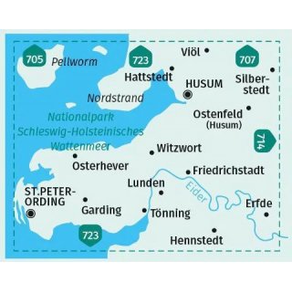WK  712 Husum, St. Peter-Ording, Sdliches Nordfriesland 1:50.000