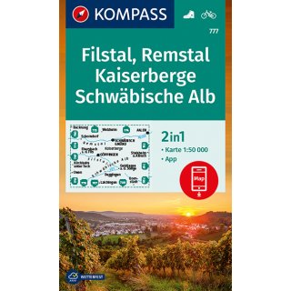 WK  777 Filstal, Remstal, Kaiserberge, Schwbische Alb 1:50.000
