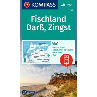 WK  736 Dar/Zingst/Fischland 1:50.000