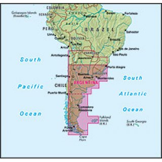 Argentinien (Sd), Patagonien und Uruguay 1:2.500.000