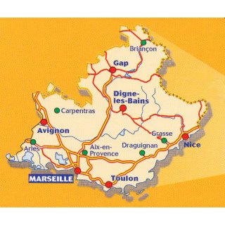 Provence, Cte-dAzur 1:200.000