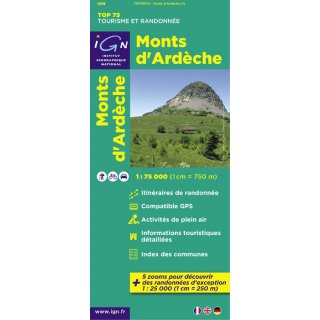 14 Monts dArdche 1:75.000