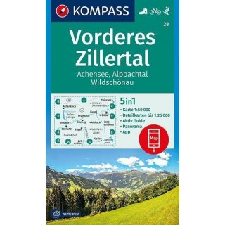 WK   28 Vord. Zillertal/Alpbach/Rofan/Wildschnau 1:50.000