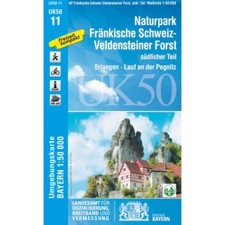 UK 50-11   NP Frnkische Schweiz/Veldensteiner Forst, Sdl. Teil 1:50.000