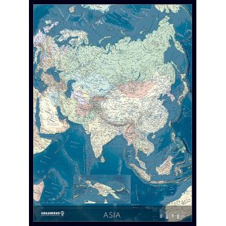 Asien Kontinentalkarte politisch/physisch 1:8.750.000