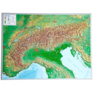 Alpenbogen Reliefkarte 1:1.200.000