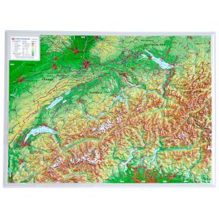 Schweiz Reliefkarte 1:1.000.000