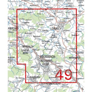 WK25 Blatt 49 Lausitzer Bergland/ Lbau 1:25.000