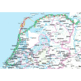 Nordseeksten-Radweg 1 (Niederlande) 1:50.000