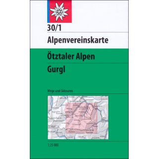 30/1 tztaler Alpen - Gurgl 1:25.000