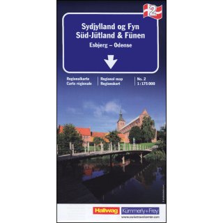 Sd-Jtland & Fnen, Esbjerg, Odense 1:175.000