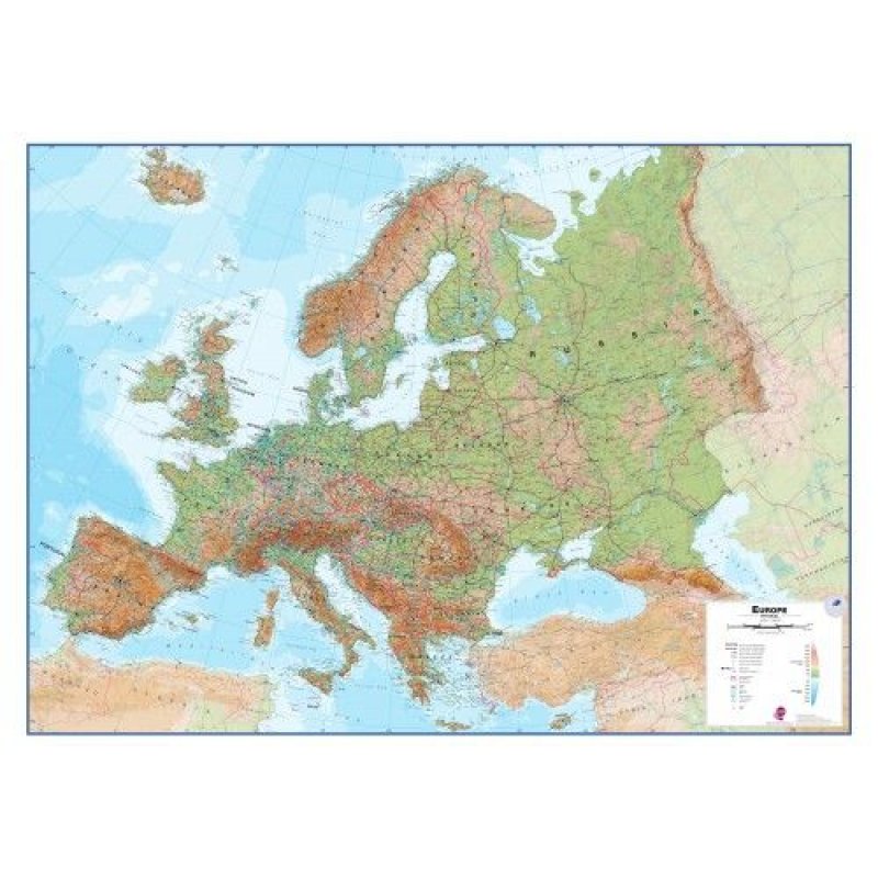 Europa Physisch Landkartenschropp De Online Shop