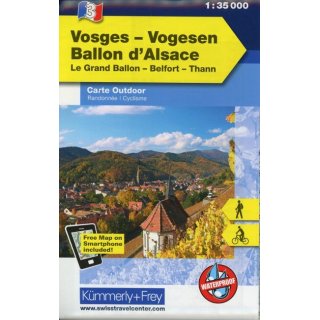 KuF Elsass / Vogesen Outdoorkarte 03 Elsass - Ballon dAlsace 1 : 35 000