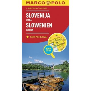 Slowenien, Istrien Lnderkarte 1:300 000