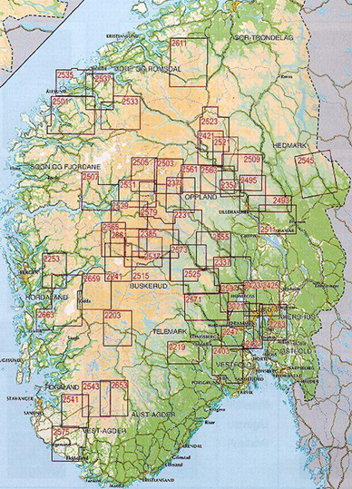 Hardangervidda Vest 1:50.000 - LandkartenSchropp.de Online Shop